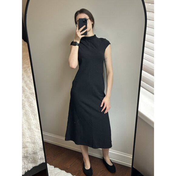 Black Turtleneck Midi Dress - Picture 1 of 8